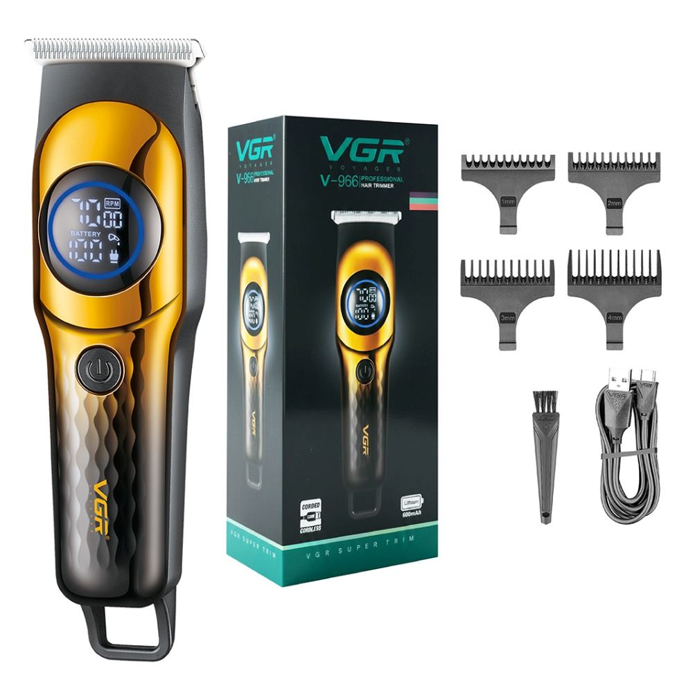 Afeitadora Eléctrica Hombres Carga Rápida Usb Vgr V-966 AMARILLO